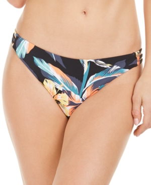 image of Roxy Juniors- Printed Beach Classics Strappy-Side Bikini Bottoms Women-s Swimsuit