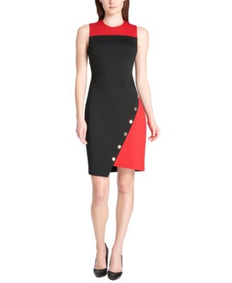 Tommy Hilfiger Colorblocked Asymmetrical Dress - Macy's