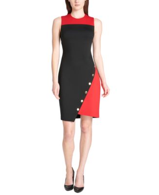 ワンピース [0tape] ASYMMETRY COLOR BLOCK DRESS Turquoise & Neon Green Asymmetrical Gown