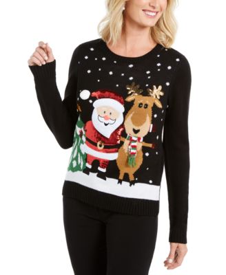 Karen Scott Friendly Santa Sweater, Created For Macy's