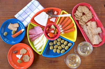 Fiesta Mixed Bright Colors 5-Piece Entertaining Set