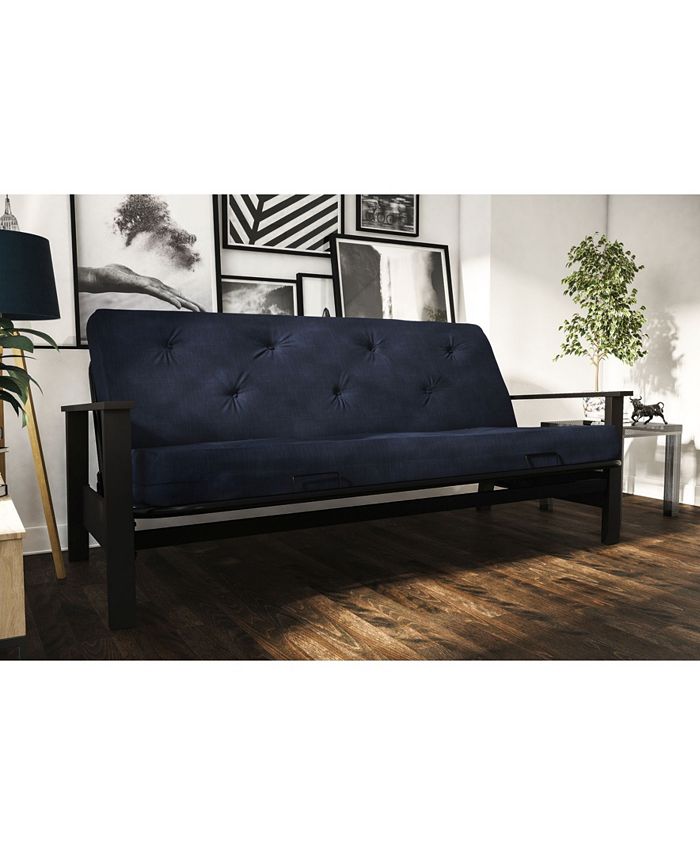 EveryRoom Bea Wood Arm Futon with 6" Coil Mattress Macy's