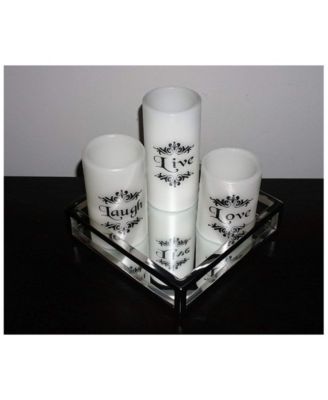 Mirrored Napkin Holder with Chrome Rails