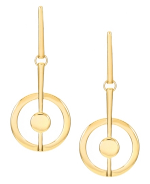 image of Trifari 14K Gold-Plated Linear Earrings