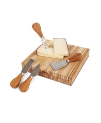 True Formaggio Bamboo Cheese Board Tool Set- 5 Piece