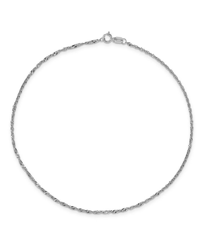 White gold store anklets macy s