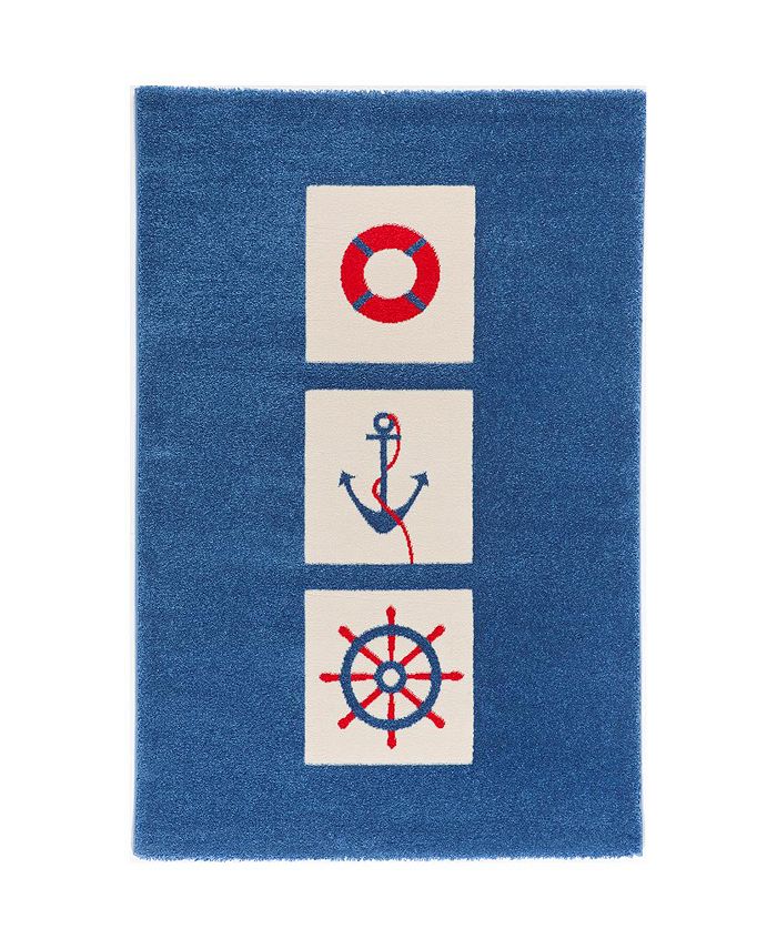 IVI Mariner Soft Nursery Rug with a Playful Design 59"L x 39"W
