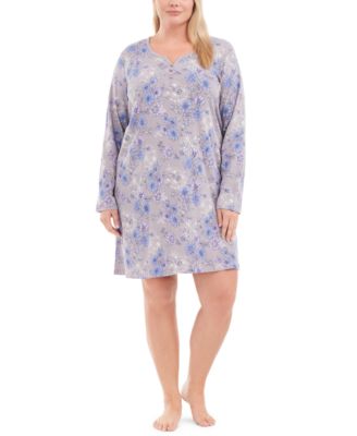 Charter Club - Plus Size Floral-Print Nightgown