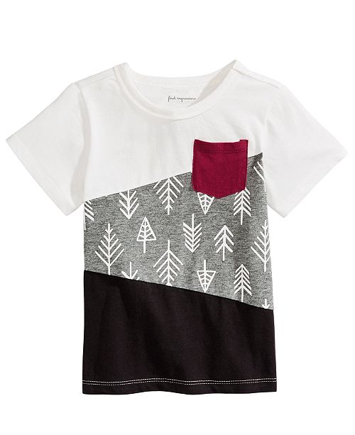 First Impressions Baby Boys Colorblocked Cotton T Shirt Created
