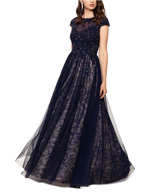 macys black gown