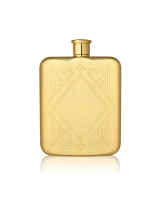 Viski Gold Art Deco Flask - Macy's