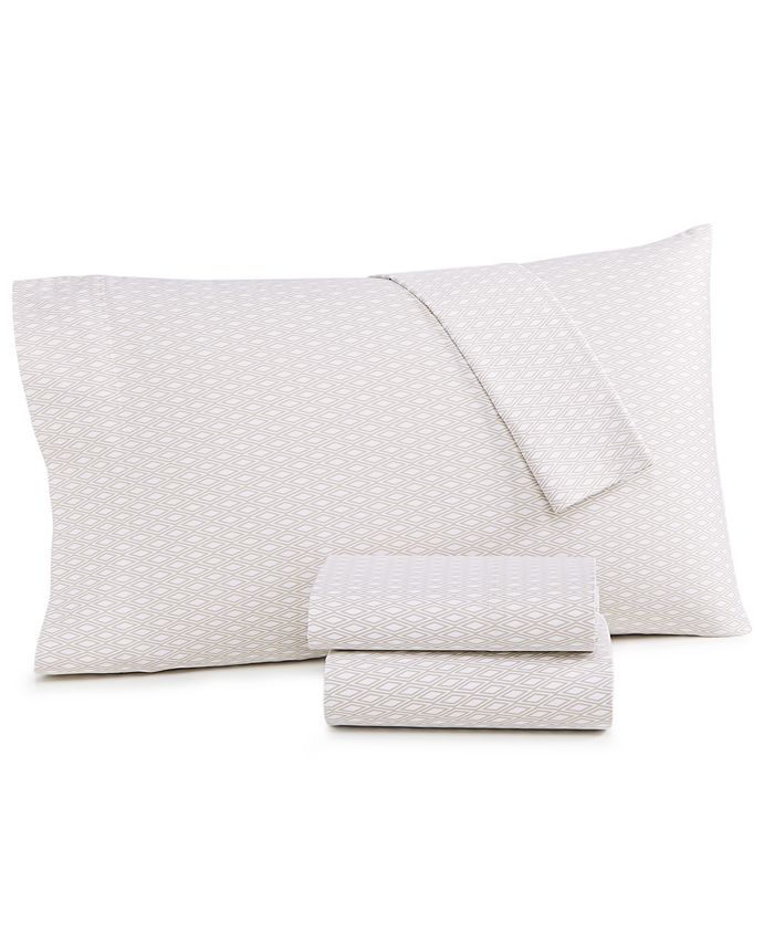 Charter Club CLOSEOUT! Diamond Geo Cotton 550Thread Count 4Pc