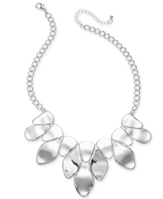Photo 1 of Style & Co Silver-Tone Sculptural Statement Necklace, 18" + 3" extender, Created for Macy's
