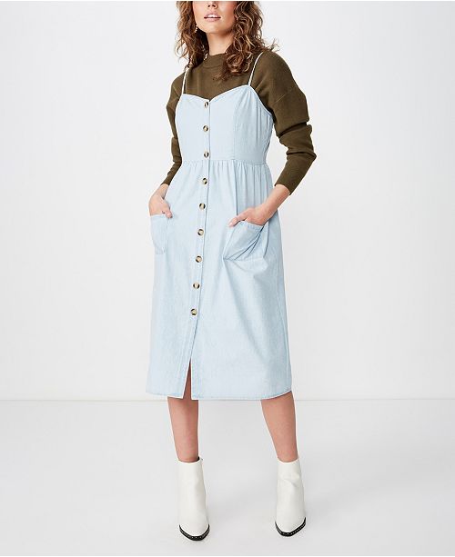 Cotton On Woven Beth Button Front Midi Dress Reviews