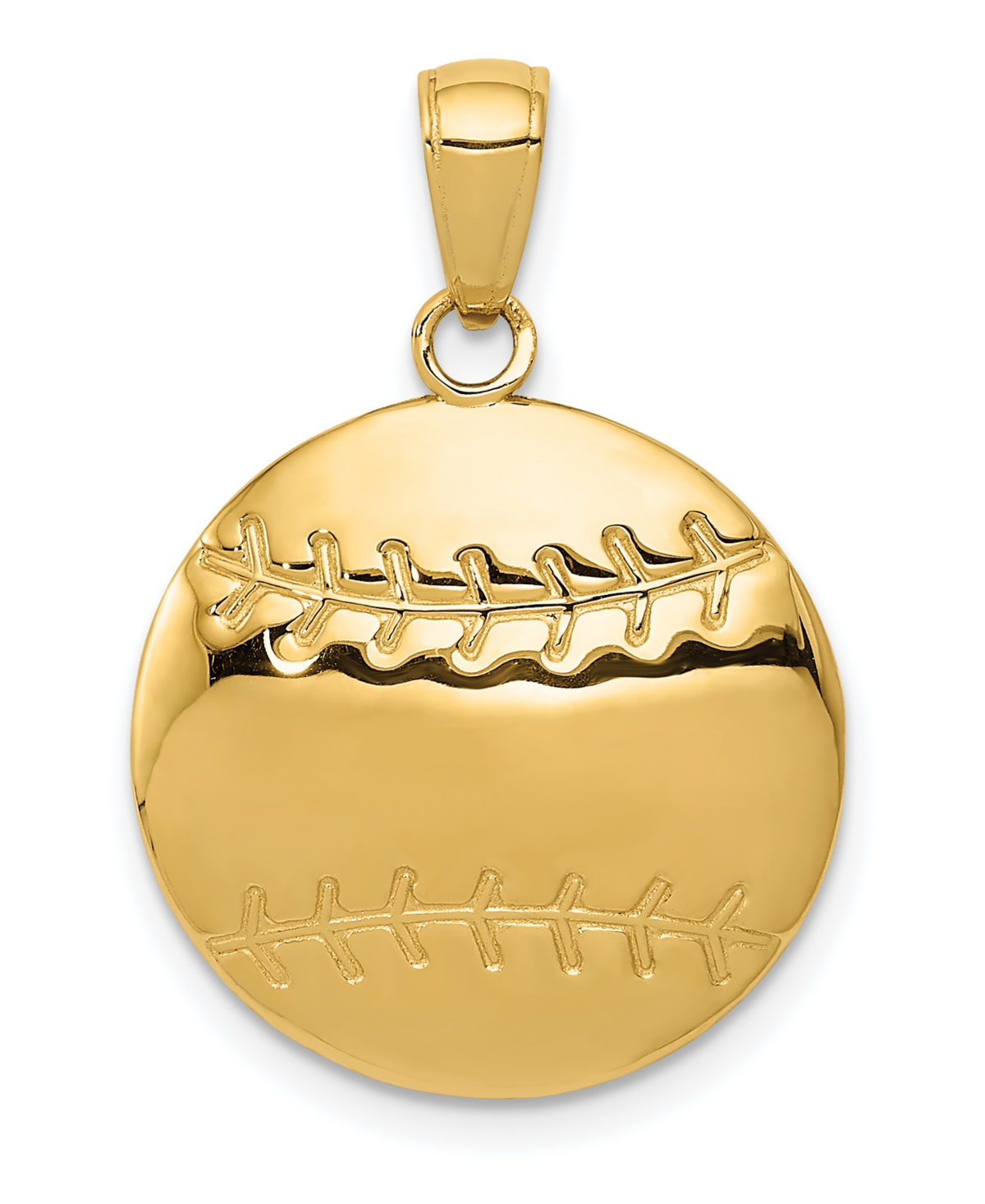 Baseball Charm in 14k Yellow Gold - Gold