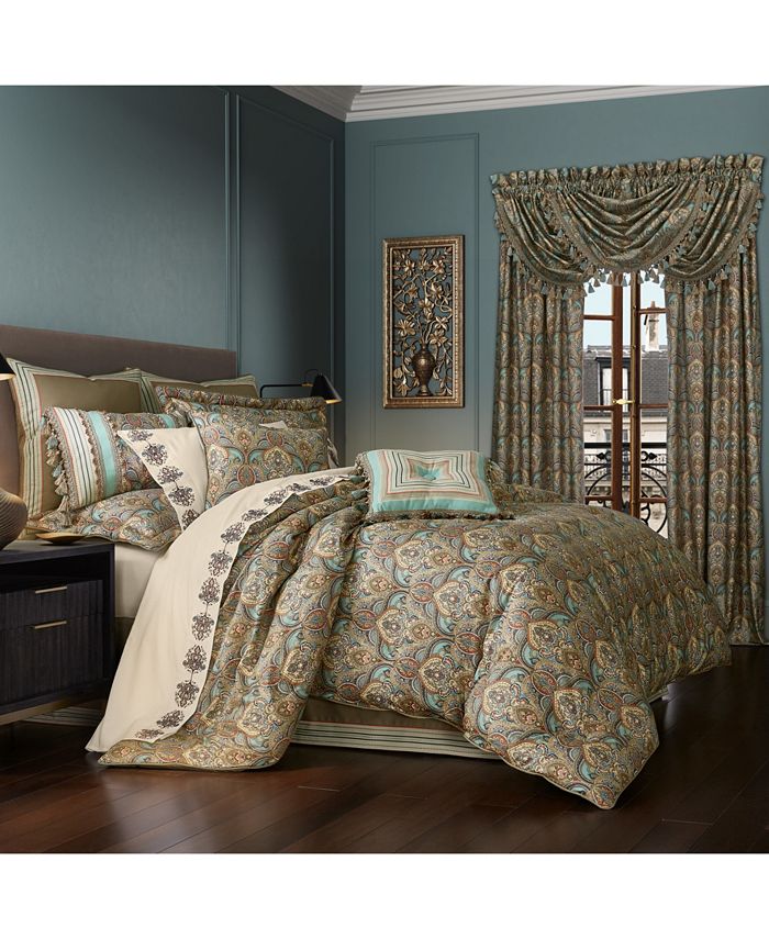 J Queen New York Victoria Turquoise, California King Turquoise Bedding