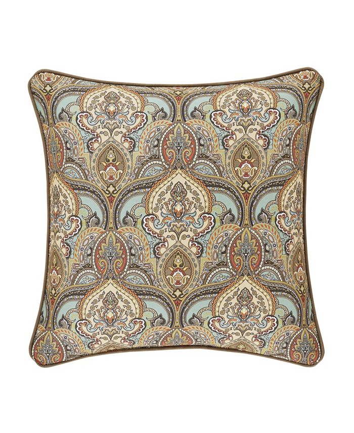 J Queen New York - Victoria   Turquoise Turquoise 20" Square Decorative Throw Pillow