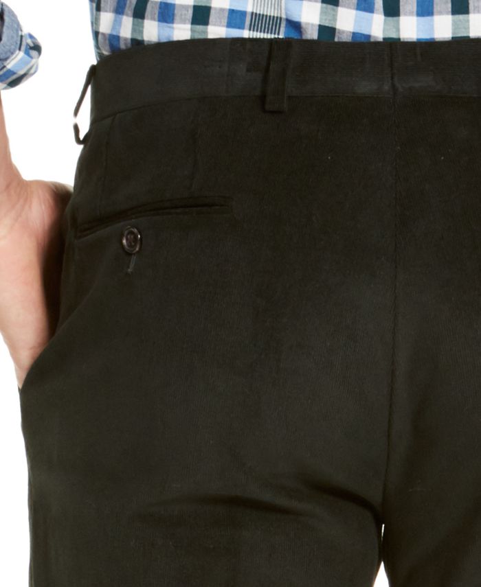 Lauren Ralph Lauren Men's Classic/Regular Fit Corduroy Double Reverse Pleated Dress Pants Macy's