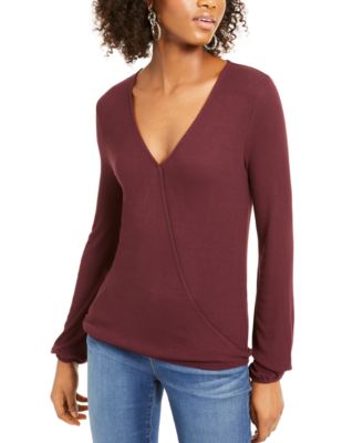 INC International Concepts - Surplice Ribbed Top