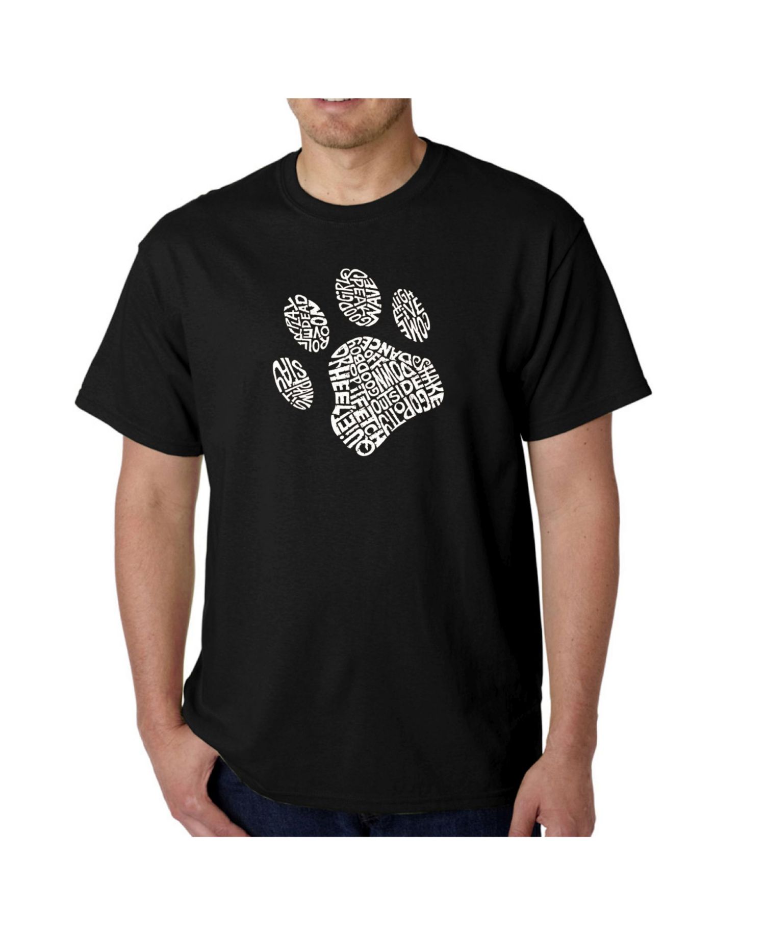 Men's Word Art T-Shirt - Dog Paw