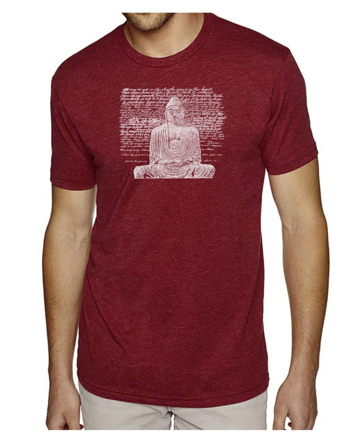 La Pop Art Men's Premium Word Art T-Shirt - Zen Buddha