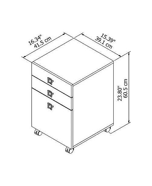 Kathy Ireland Office By Bush Furniture Echo 3 Drawer Mobile File Cabinet Assembled Reviews Furniture Macy S