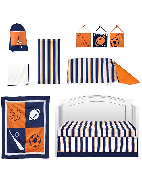Pam Grace Creations Vintage Like Sports 6 Piece Crib Bedding Set