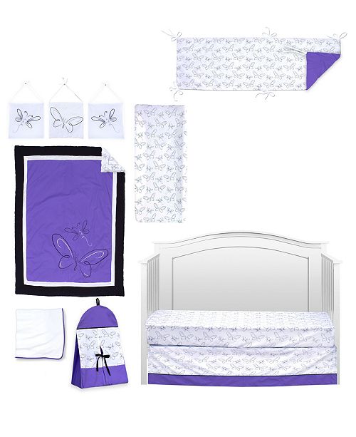 Pam Grace Creations Butterflies And Dragonflies 10 Piece Crib