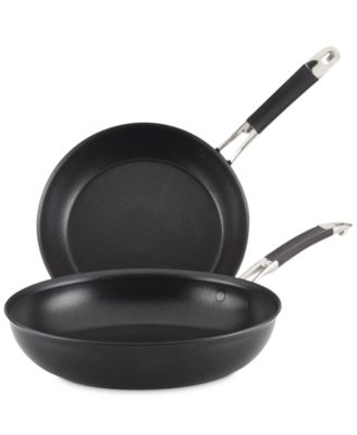 Photo 1 of Anolon SmartStack Hard-Anodized Nesting Skillet Set, 2-Piece, Black