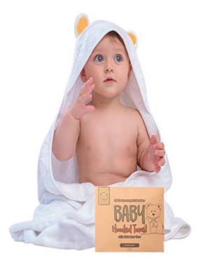 KeaBabies Baby Hooded Bear Towel