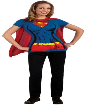 Buy Seasons Women's Supergirl T-Shirt Costume Kit
