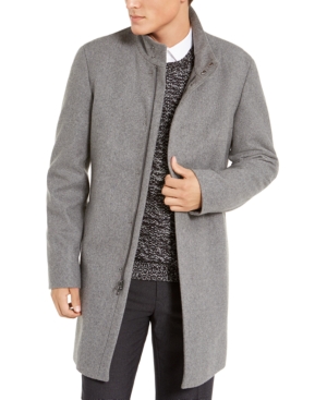 Calvin klein gray slim fit topcoat sales
