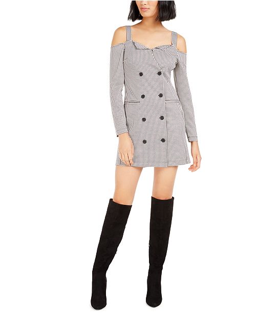 Becca Tilley X Cold Shoulder Gingham Dress Created For Macy S