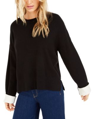 Bar Iii Womens Becca Tilley Xturtleneck High Low Sweater Charcoal Size X Small main image 1