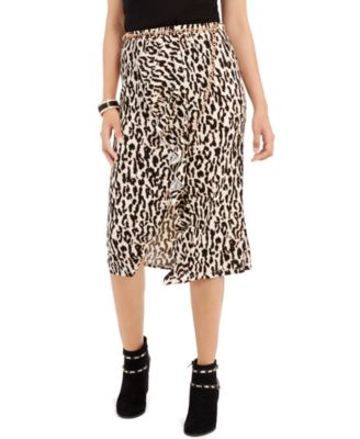 macy's leopard skirt
