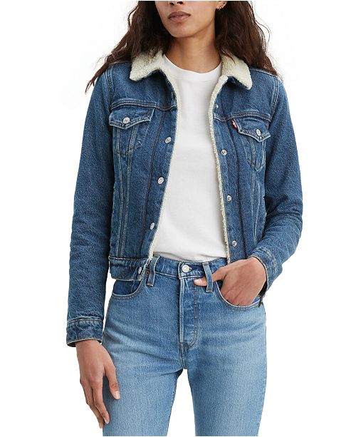 Levi S Women S Original Sherpa Trucker Denim Jacket Reviews