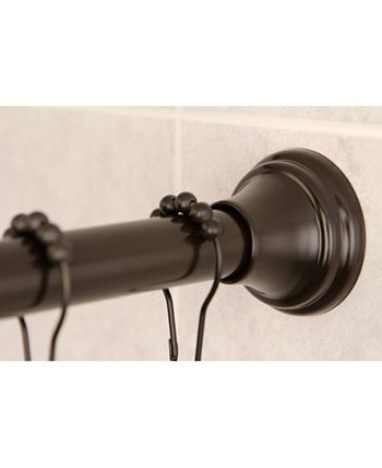 Kingston Brass - Edenscape Straight Shower Curtain ROD with Shower Curtain Rings in Oil Rubbed Bronze