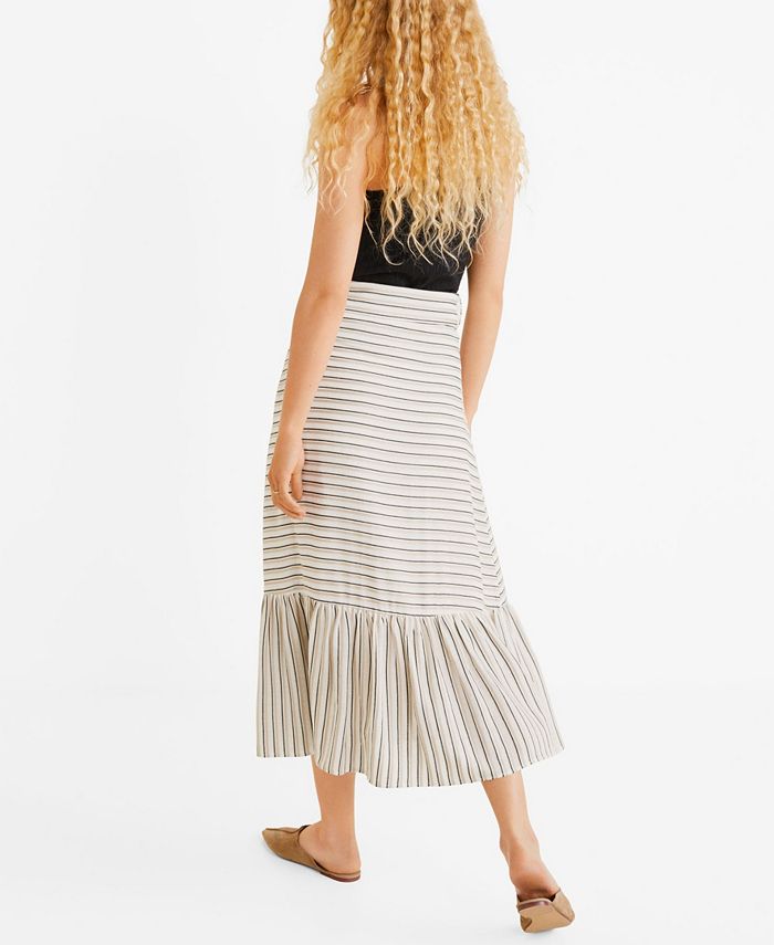 MANGO Ruffled Striped Skirt & Reviews - Women - Macy's