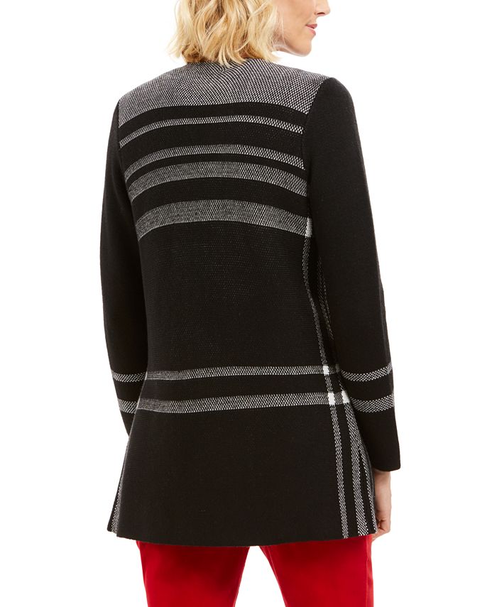 Charter Club Plaid Open-Front Cardigan, Created For Macy's & Reviews ...