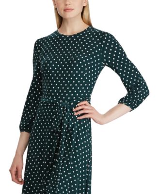 Lauren Ralph Lauren Polka-Dot Jersey Dress