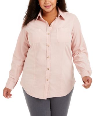 Charter Club Plus Size Cotton Corduroy Shirt Created for Macy s Macy s