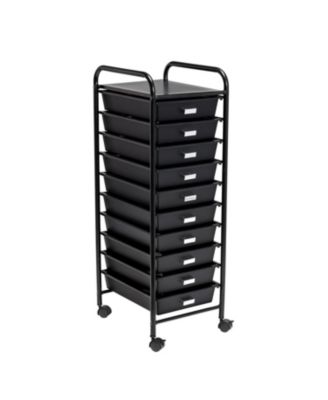 Honey Can Do - 10-Drawer Rolling Cart, Black