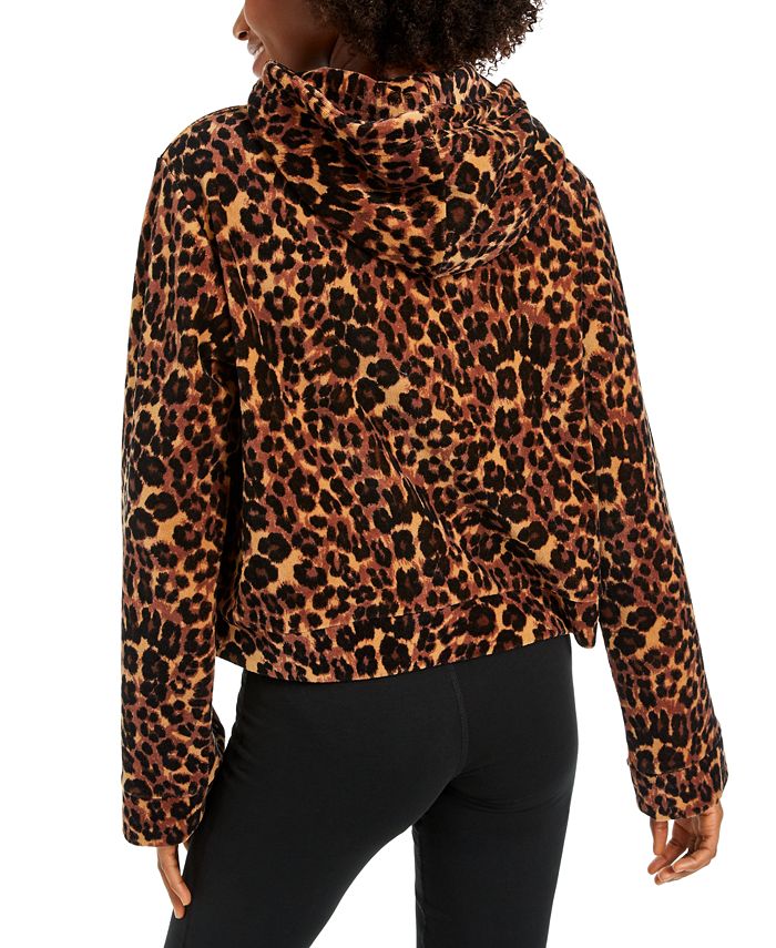 Juicy Couture Leopard Print Logo Hoodie - Macy's