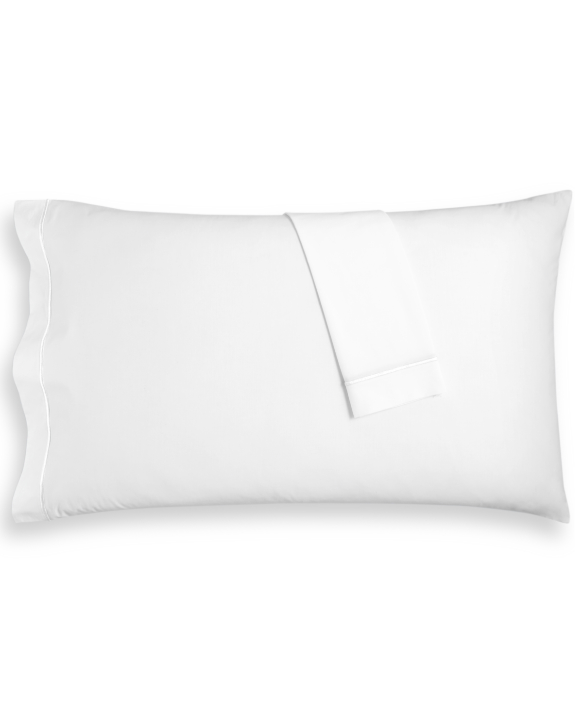 Shop Hotel Collection Closeout!  Italian Percale 100% Cotton Pillowcase Pair, Standard, Created For Macy's In White