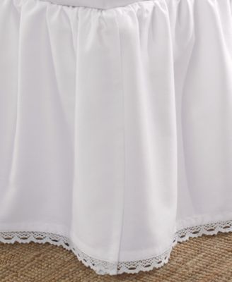 Crochet Ruffled Cotton Bedskirt, Twin