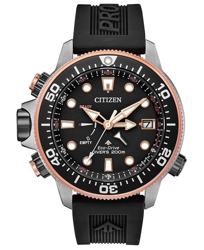 Citizen - Men's Promaster Aqualand Black Polyurethane Strap Watch 46mm
