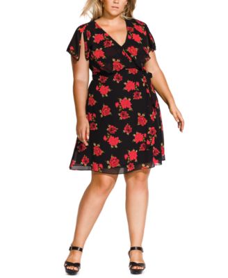 city chic faux wrap dress