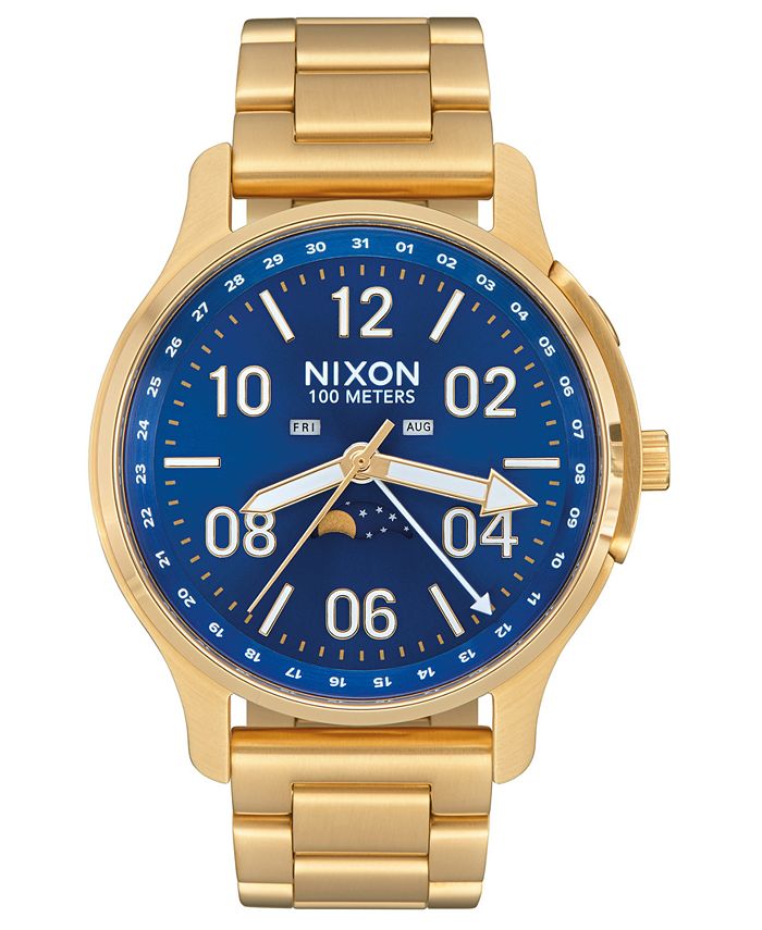 Nixon Men s Ascender Gold Tone Stainless Steel Bracelet Watch 42mm