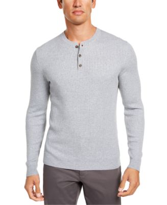 Tasso Elba Men's Luxe Henley Shirt - Macy's