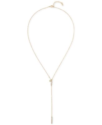 RACHEL Rachel Roy - Gold-Tone Crystal Snake Lariat Necklace